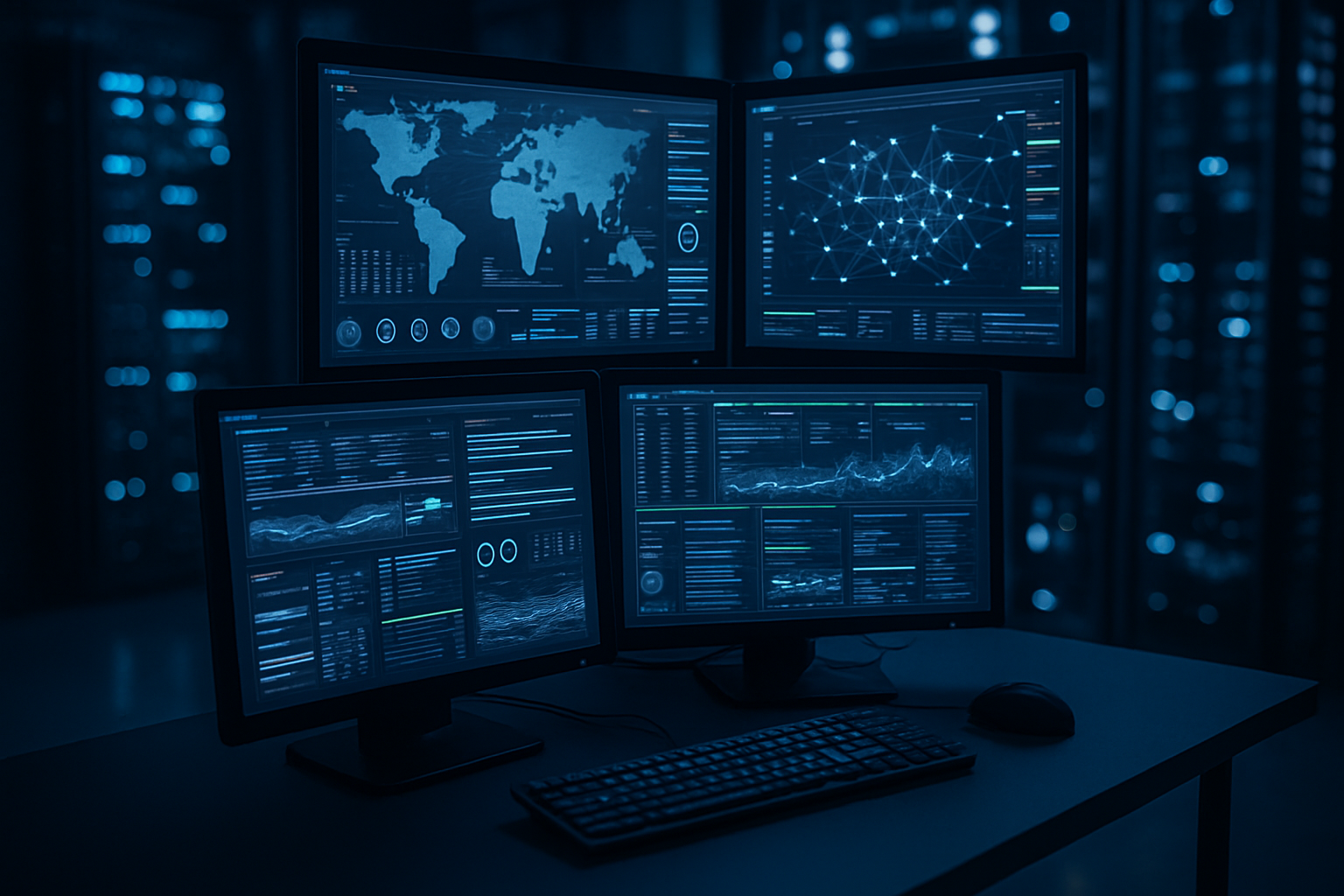 Modern IT technology dashboard and monitoring